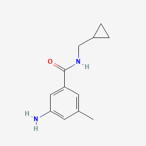 molecular formula C12H16N2O B7975099 3-Amino-N-cyclopropylmethyl-5-methylbenzamide 