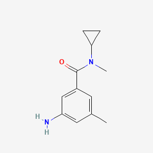 molecular formula C12H16N2O B7975139 3-Amino-N-cyclopropyl-N,5-dimethylbenzamide 