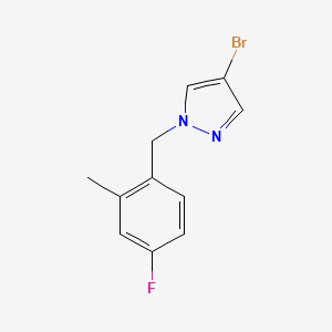 4-Bromo-1-[(4-fluoro-2-methylphenyl)methyl]-1H-pyrazole