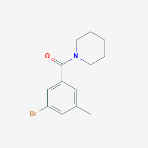 molecular formula C13H16BrNO B7975188 1-(3-Bromo-5-methylbenzoyl)piperidine 