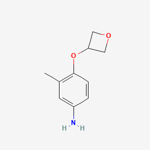 molecular formula C10H13NO2 B7975206 3-Methyl-4-(oxetan-3-yloxy)aniline 