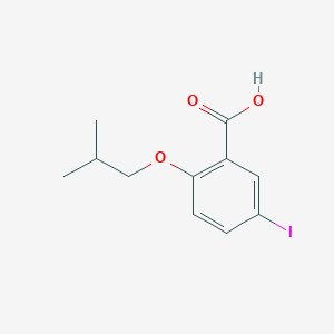 molecular formula C11H13IO3 B7975228 5-Iodo-2-(2-methylpropoxy)benzoic acid 