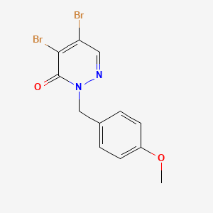 molecular formula C12H10Br2N2O2 B7975234 2-(4-methoxybenzyl)-4,5-dibromopyridazin-3(2H)-one 
