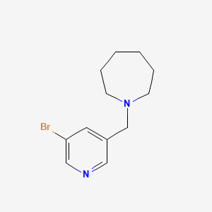 molecular formula C12H17BrN2 B7975254 1-((5-Bromopyridin-3-yl)methyl)azepane 