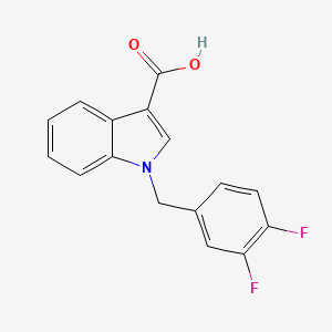 molecular formula C16H11F2NO2 B7975297 1-(3,4-difluorobenzyl)-1H-indole-3-carboxylic acid 