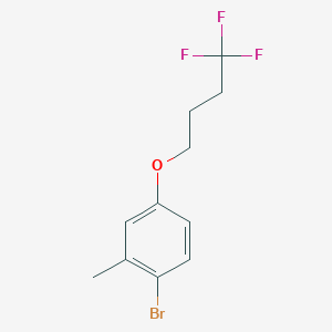 molecular formula C11H12BrF3O B7975369 1-Bromo-2-methyl-4-(4,4,4-trifluorobutoxy)benzene 