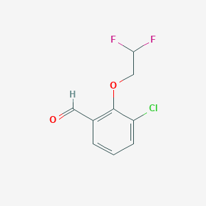 molecular formula C9H7ClF2O2 B7975387 3-Chloro-2-(2,2-difluoroethoxy)benzaldehyde 