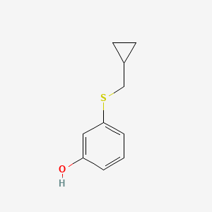 molecular formula C10H12OS B7975429 3-[(Cyclopropylmethyl)sulfanyl]phenol 