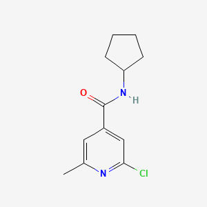 molecular formula C12H15ClN2O B7975456 2-Chloro-N-cyclopentyl-6-methylpyridine-4-carboxamide 
