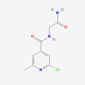 molecular formula C9H10ClN3O2 B7975461 2-[(2-Chloro-6-methylpyridin-4-yl)formamido]acetamide 