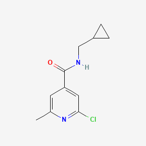 molecular formula C11H13ClN2O B7975467 2-Chloro-N-(cyclopropylmethyl)-6-methylpyridine-4-carboxamide 