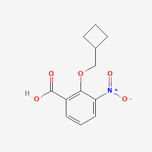 molecular formula C12H13NO5 B7975504 2-Cyclobutylmethoxy-3-nitro-benzoic acid 