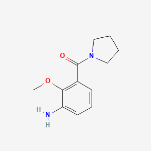 molecular formula C12H16N2O2 B7975506 2-Methoxy-3-(pyrrolidine-1-carbonyl)aniline 