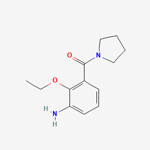 molecular formula C13H18N2O2 B7975508 2-Ethoxy-3-(pyrrolidine-1-carbonyl)aniline 