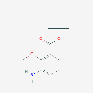 molecular formula C12H17NO3 B7975554 Tert-butyl 3-amino-2-methoxybenzoate 