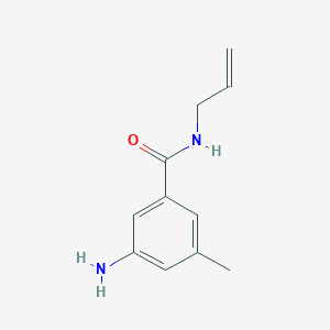 molecular formula C11H14N2O B7975592 3-Amino-5-methyl-N-(prop-2-en-1-yl)benzamide 