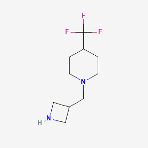 molecular formula C10H17F3N2 B7975596 1-(Azetidin-3-ylmethyl)-4-(trifluoromethyl)piperidine 