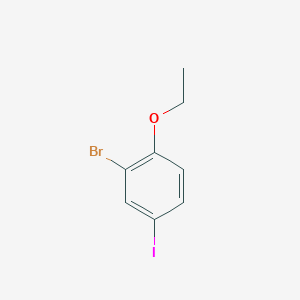 molecular formula C8H8BrIO B7975602 2-Bromo-1-ethoxy-4-iodobenzene 