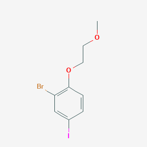 molecular formula C9H10BrIO2 B7975603 2-Bromo-4-iodo-1-(2-methoxyethoxy)benzene 