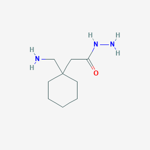 molecular formula C9H19N3O B7975612 2-[1-(Aminomethyl)cyclohexyl]acetohydrazide 