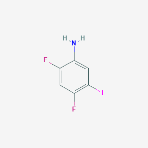 molecular formula C6H4F2IN B7975633 2,4-Difluoro-5-iodoaniline 