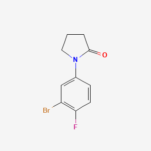 molecular formula C10H9BrFNO B7975660 1-(3-溴-4-氟苯基)吡咯烷-2-酮 