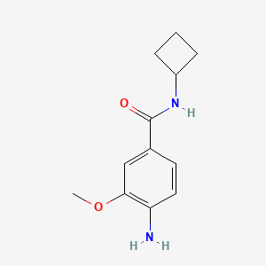 molecular formula C12H16N2O2 B7975677 4-amino-N-cyclobutyl-3-methoxybenzamide 