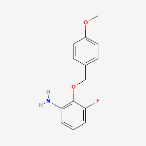 3-Fluoro-2-[(4-methoxyphenyl)methoxy]aniline