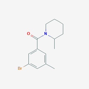 molecular formula C14H18BrNO B7975730 (3-Bromo-5-methylphenyl)(2-methylpiperidin-1-yl)methanone 