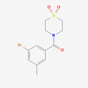 molecular formula C12H14BrNO3S B7975743 (3-Bromo-5-methylphenyl)(1,1-dioxidothiomorpholino)methanone 