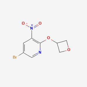 molecular formula C8H7BrN2O4 B7975805 5-Bromo-3-nitro-2-(oxetan-3-yloxy)pyridine 