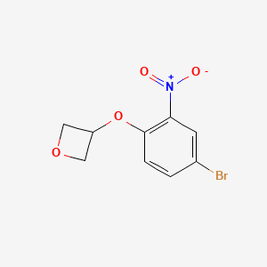 molecular formula C9H8BrNO4 B7975807 3-(4-Bromo-2-nitrophenoxy)oxetane 