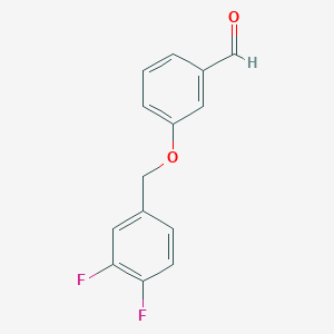 molecular formula C14H10F2O2 B7975829 3-(3,4-Difluorobenzyloxy)benzaldehyde 