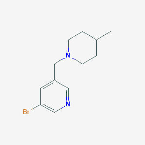 molecular formula C12H17BrN2 B7975830 3-Bromo-5-((4-methylpiperidin-1-yl)methyl)pyridine 