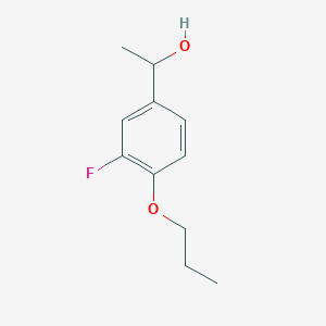 molecular formula C11H15FO2 B7975842 1-(3-Fluoro-4-propoxyphenyl)ethanol 