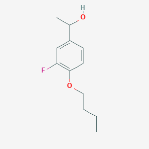 molecular formula C12H17FO2 B7975845 1-(4-Butoxy-3-fluorophenyl)ethanol 
