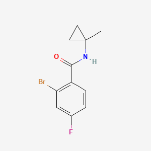 molecular formula C11H11BrFNO B7975879 2-Bromo-4-fluoro-N-(1-methylcyclopropyl)benzamide 