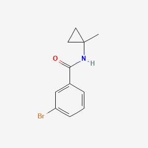 molecular formula C11H12BrNO B7975889 3-bromo-N-(1-methylcyclopropyl)benzamide 