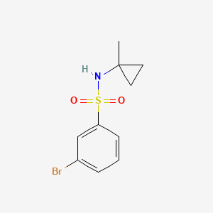 molecular formula C10H12BrNO2S B7975903 3-bromo-N-(1-methylcyclopropyl)benzene-1-sulfonamide 