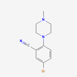 molecular formula C12H14BrN3 B7975915 5-Bromo-2-(4-methyl-piperazin-1-yl)-benzonitrile 