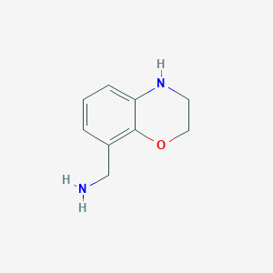 molecular formula C9H12N2O B7975990 C-(3,4-Dihydro-2H-benzo[1,4]oxazin-8-yl)-methylami 