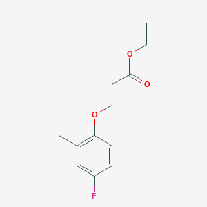 molecular formula C12H15FO3 B7976033 Ethyl 3-(4-fluoro-2-methyl-phenoxy)propanoate 
