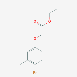 molecular formula C11H13BrO3 B7976056 Ethyl 2-(4-bromo-3-methylphenoxy)acetate 