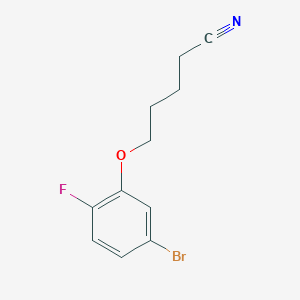 molecular formula C11H11BrFNO B7976083 5-(3-Bromo-6-fluoro-phenoxy)pentanenitrile 