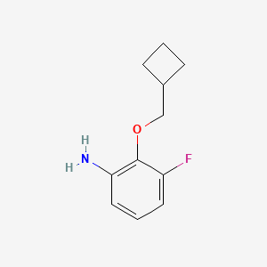molecular formula C11H14FNO B7976088 2-Cyclobutylmethoxy-3-fluoro-phenylamine 