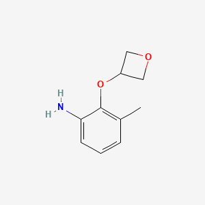 molecular formula C10H13NO2 B7976132 3-Methyl-2-(oxetan-3-yloxy)aniline 