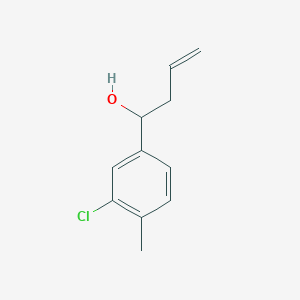 molecular formula C11H13ClO B7976178 4-(3-Chloro-4-methylphenyl)-1-buten-4-ol 