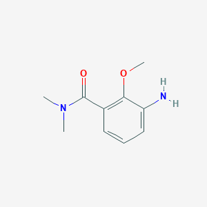 molecular formula C10H14N2O2 B7976212 3-amino-2-methoxy-N,N-dimethylbenzamide 