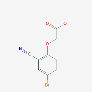 molecular formula C10H8BrNO3 B7976236 Methyl 2-(4-bromo-2-cyanophenoxy)acetate 