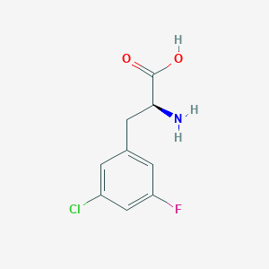 molecular formula C9H9ClFNO2 B7976255 (2S)-2-amino-3-(3-chloro-5-fluorophenyl)propanoic acid 